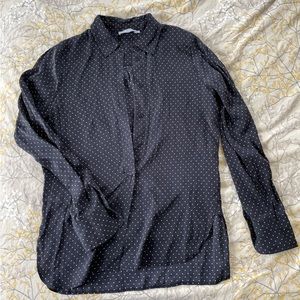 Vince silk button down shirt size M